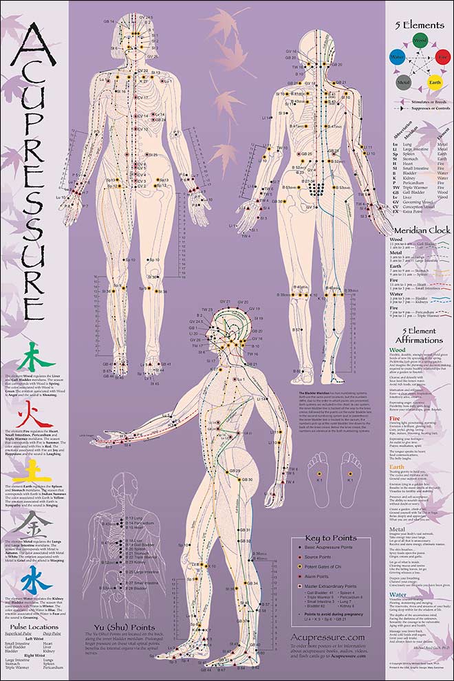 Namaste Day Spa Kelowna - Acupressure Point Chart